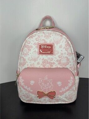 NWT! Loungefly Disney The Aristocats Marie Toile Print Mini Backpack